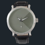 Reloj De Pulsera Personalizable Moss Green Diagonal Watch<br><div class="desc">Impresiona con este elegante Observatorio Diagonal Verde Moss — donde la teoría de color moderna se encuentra con el diseño minimalista. Con una sutil división diagonal, un lado mate y el otro moteado, este reloj captura el equilibrio y el movimiento de una sola mirada. Su tono honesto y sofisticado lo...</div>