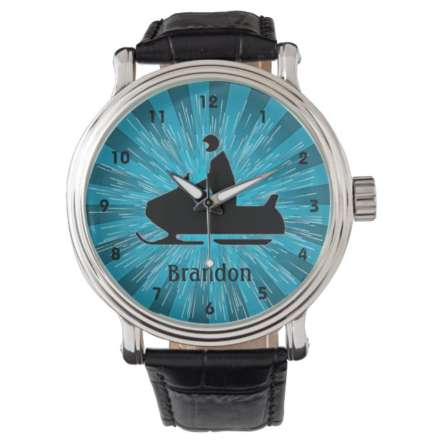 Reloj De Pulsera Personalizable Snowmobile Design Watch (Anverso)