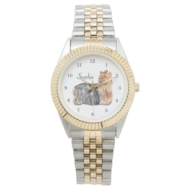 Reloj De Pulsera Personalización de Yorkshire Terrier (Anverso)