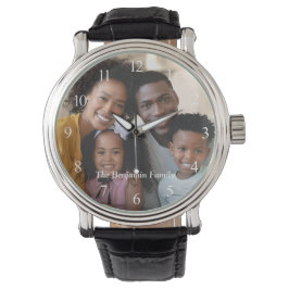 Reloj De Pulsera Personalización del nombre de la foto de la famili