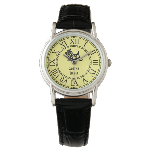 Reloj De Pulsera Personalización del perro escocés (Anverso)