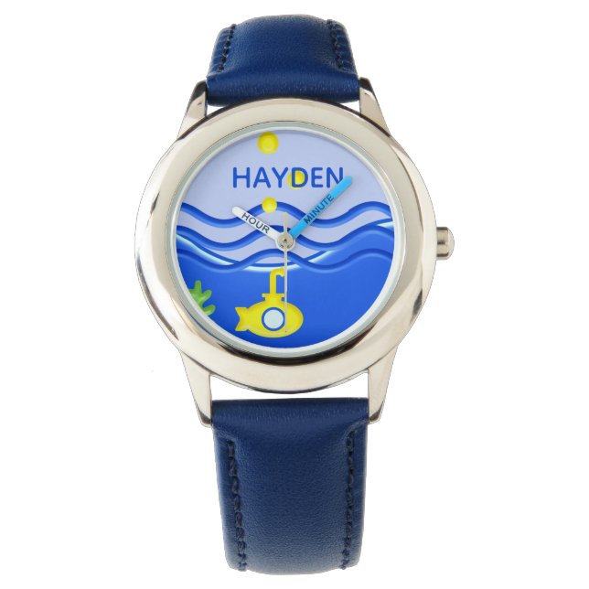 Reloj De Pulsera Personalizada Bajo La Playa Submarina Del Mar (Anverso)