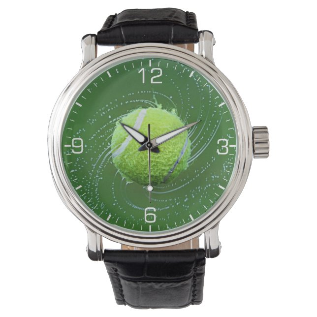 Reloj De Pulsera Personalizada la bola de tenis amarilla (Anverso)