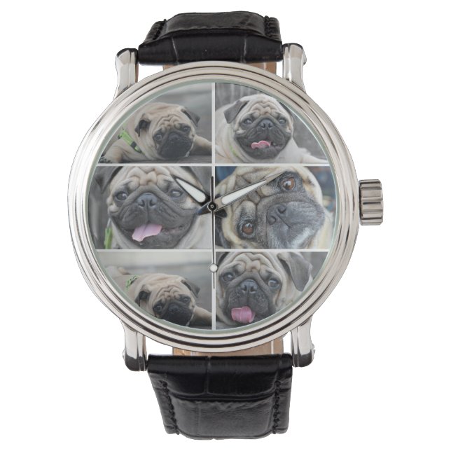Reloj De Pulsera Personalizado 6 imágenes de collage (Anverso)