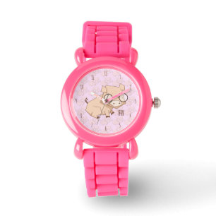 Reloj De Pulsera Personalizado Año Chino Rosa del Cerdo