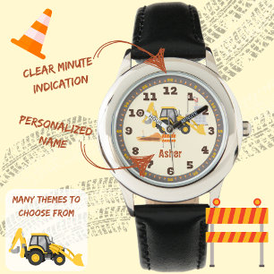 Reloj De Pulsera Personalizado Backhoe Construction aprende a conta