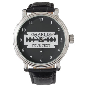 Reloj De Pulsera Personalizado barber shop watch con el logo de la