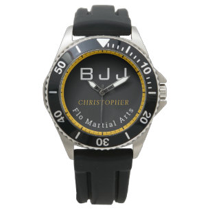 Reloj De Pulsera Personalizado BJJ Jiu Jitsu Editar Nombre Y Equipo