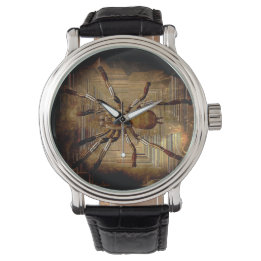Reloj De Pulsera Personalizado Black and Brown Creepy Crawly Spider