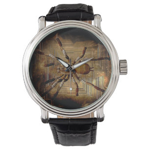 Reloj De Pulsera Personalizado Black and Brown Creepy Crawly Spider