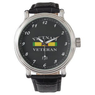 Reloj De Pulsera Personalizado Black Vintage Leather Watch Vietnam