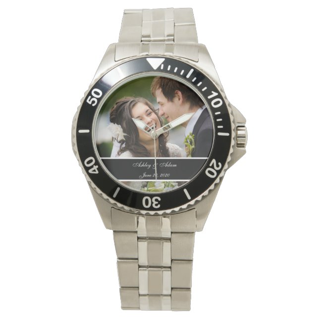 Reloj De Pulsera Personalizado Boda personalizado foto Keepsake (Anverso)