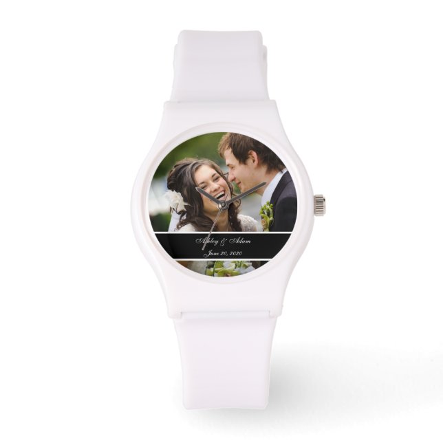 Reloj De Pulsera Personalizado Boda personalizado foto Keepsake (Anverso)