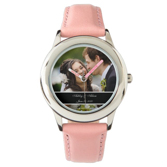 Reloj De Pulsera Personalizado Boda personalizado foto Keepsake (Anverso)