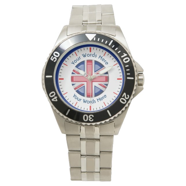 Reloj De Pulsera Personalizado británico Classic Stainless Steless  (Anverso)