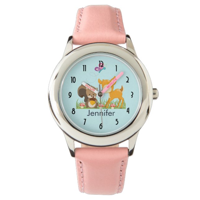 Reloj De Pulsera Personalizado caprichoso de animales salvajes (Anverso)