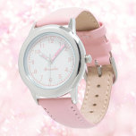 Reloj De Pulsera Personalizado Chica Nombre Acero inoxidable Correa<br><div class="desc">Personalizado Chica Nombre Acero inoxidable Correa rosa Guardia de Niños</div>