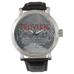 RELOJ DE PULSERA PERSONALIZADO CHRISTIAN BIBLIA VERSE PROVERBS 3:5-