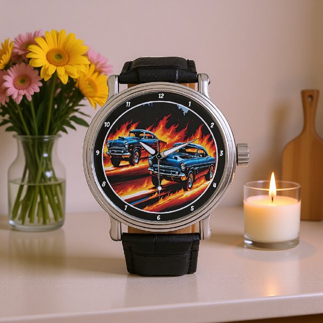 Reloj De Pulsera Personalizado Classic Car Flames (Subido por el creador)