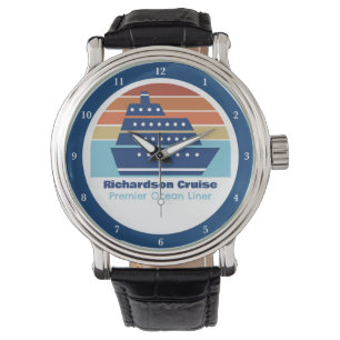 Reloj De Pulsera Personalizado Cruise Ship Ocean Liner Sunset Capta
