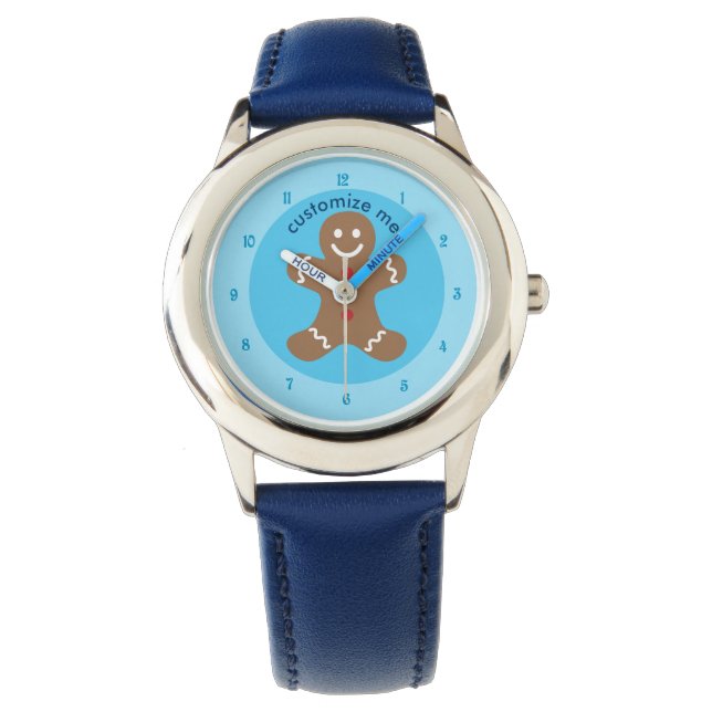 Reloj De Pulsera Personalizado Cute Gingerbread Man (Anverso)