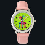 Reloj De Pulsera Personalizado Cute Giraffes<br><div class="desc">2 tiernas adorables y adorables que se ven felices. Imagen alegre y divertida.</div>