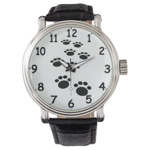 Reloj De Pulsera Personalizado Cute Mascota Paw Trail