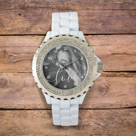 Reloj De Pulsera Personalizado de amor con guión de pincel