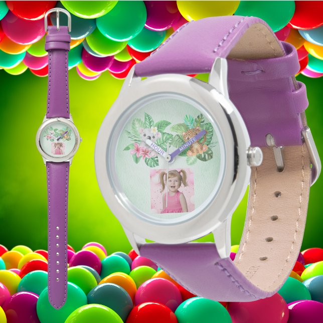Reloj De Pulsera Personalizado de Animales Bebés Foto Niños Mirar R (Subido por el creador)