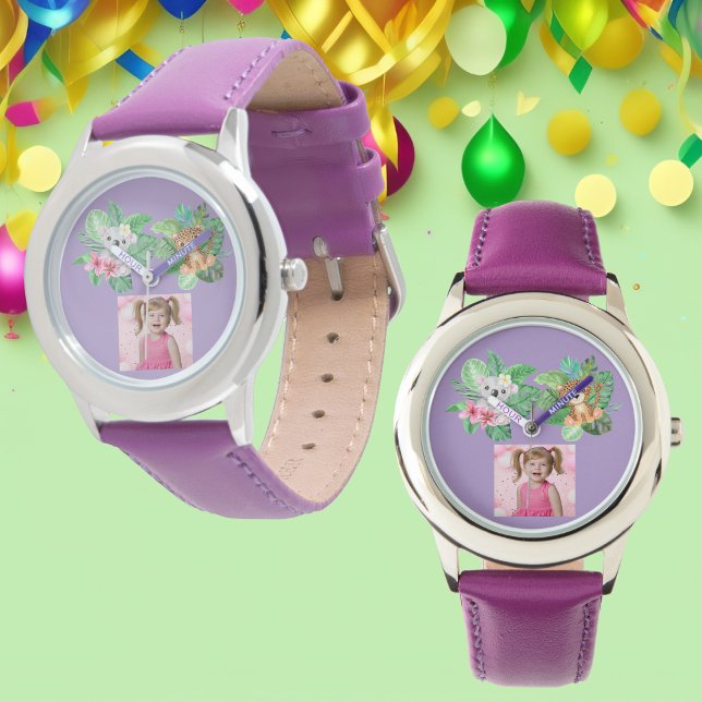 Reloj De Pulsera Personalizado de Animales Bebés Foto Niños Mirar R (Subido por el creador)