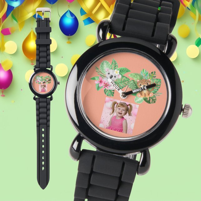 Reloj De Pulsera Personalizado de Animales Bebés Foto Niños Mirar R (Subido por el creador)