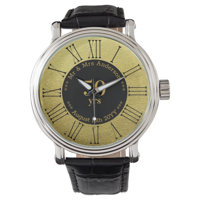 Reloj De Pulsera Personalizado de boda/Aniversario de Jubilación Ma (Anverso)