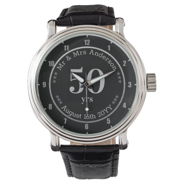 Reloj De Pulsera Personalizado de boda/Aniversario de Jubilación Ma (Anverso)