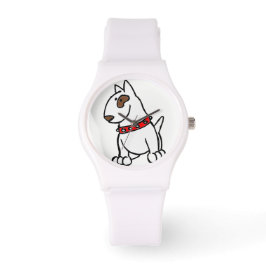 Reloj De Pulsera Personalizado de Bull Terrier en inglés