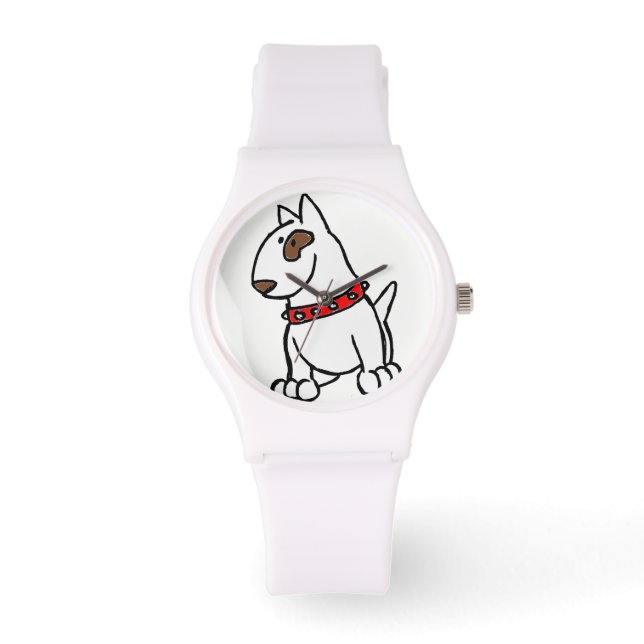 Reloj De Pulsera Personalizado de Bull Terrier en inglés (Anverso)