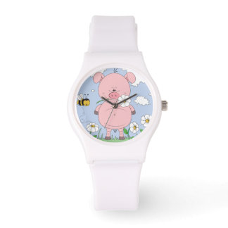 Reloj De Pulsera Personalizado de cerdo gracioso