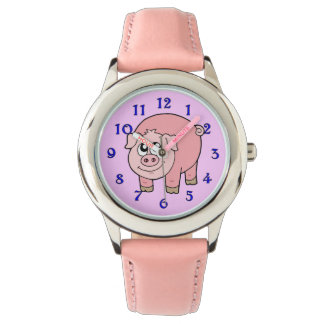 Reloj De Pulsera Personalizado de cerdo rosa