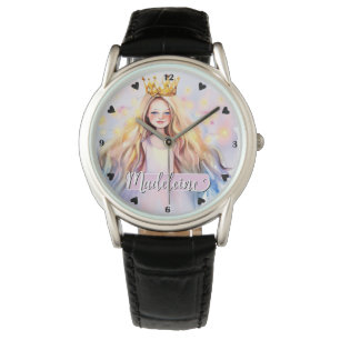 Reloj De Pulsera Personalizado de color arcoiris Chica Princesa de