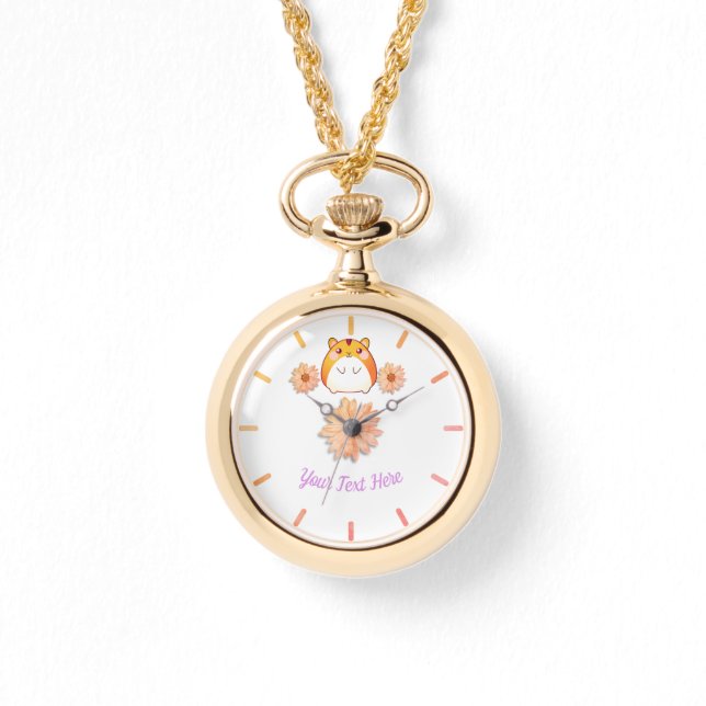 Reloj De Pulsera Personalizado de Cute Kawaii Hamster (Anverso)
