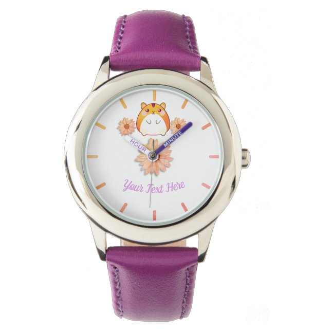 Reloj De Pulsera Personalizado de Cute Kawaii Hamster (Anverso)