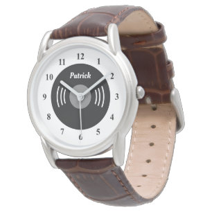 Reloj De Pulsera Personalizado de diseño de registros de fonografía