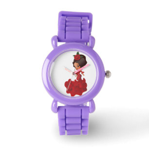 Reloj De Pulsera Personalizado de Flamenco chibi kawaii chica
