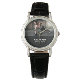 Reloj De Pulsera Personalizado de fotos gimnasio gris