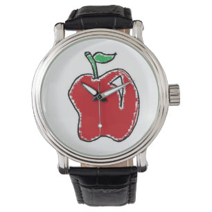 Reloj De Pulsera Personalizado de frutas de la Mano Roja