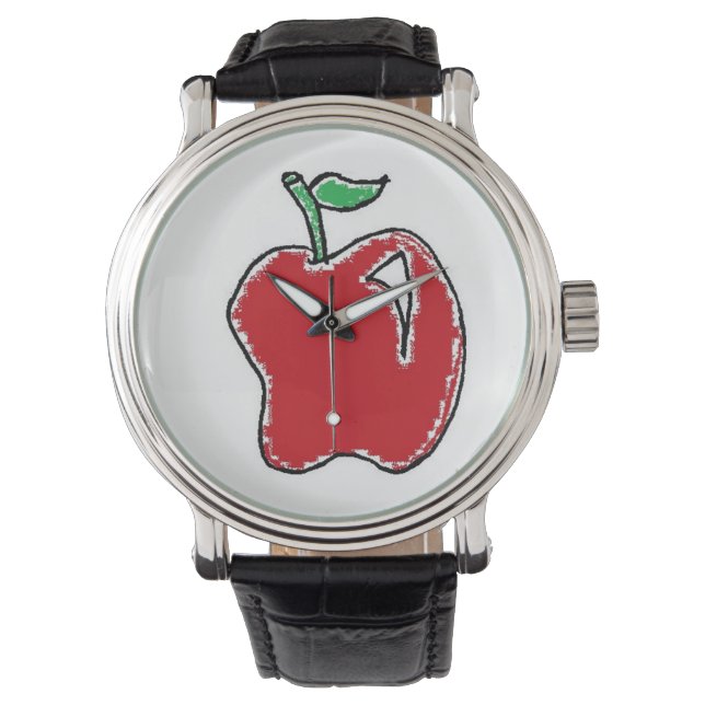 Reloj De Pulsera Personalizado de frutas de la Mano Roja (Anverso)