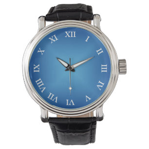 Reloj De Pulsera Personalizado de gradiente azul mínimo