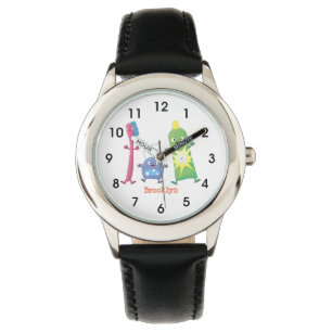 Reloj De Pulsera Personalizado de hilo dental de cepillo de dientes