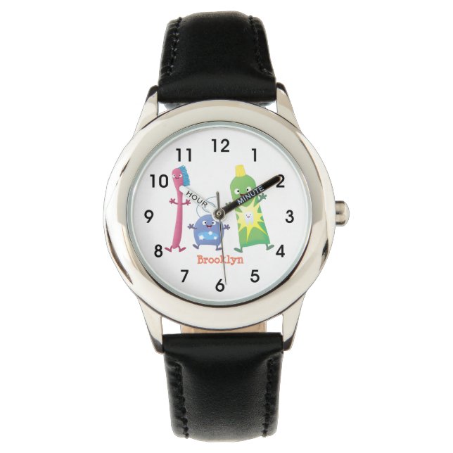 Reloj De Pulsera Personalizado de hilo dental de cepillo de dientes (Anverso)
