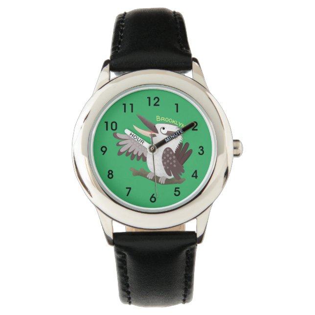 Reloj De Pulsera Personalizado de kookaburra gracioso (Anverso)