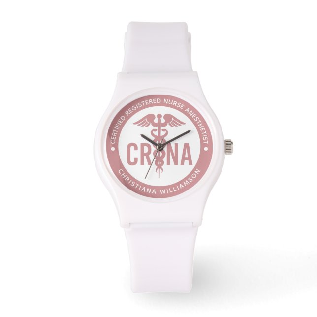 Reloj De Pulsera Personalizado de la CRNA Certificado de enfermero  (Anverso)